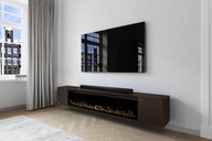 TV-meubel Johnson | Haard 74 inch | Hangend | Eiken | 2 Deurs | PUUUR

